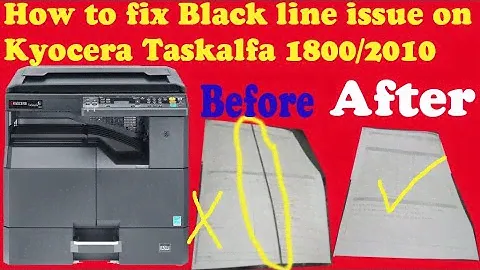How to fix Black line issue on Kyocera Taskalfa 1800/2010 printer || 100% Solved || Easy Method ||