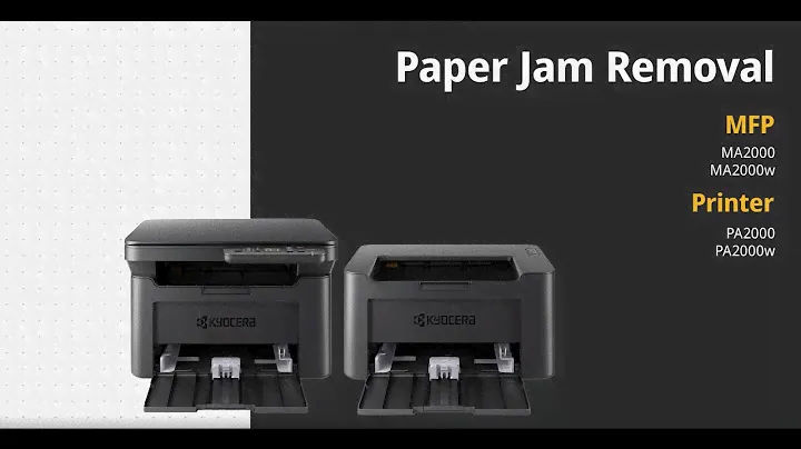 Kyocera Paper Jam Removal (MA2000, MA2000w, PA2000, PA2000w)