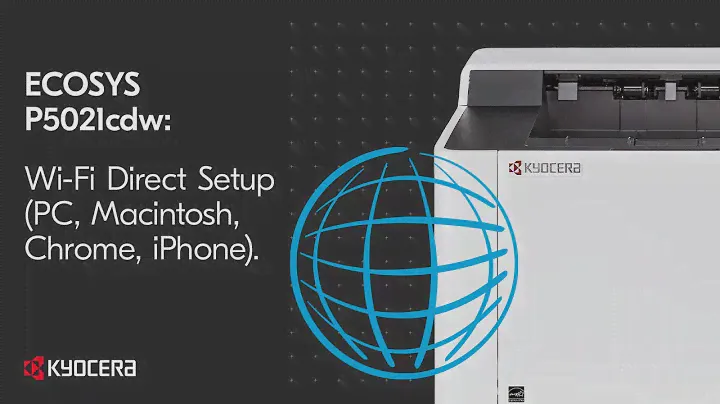 ECOSYS P5021cdw — настройка Wi-Fi Direct (ПК, Macintosh, Chrome, iPhone)