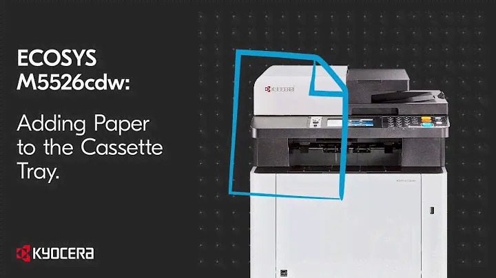 ECOSYS M5526cdw - Adding Paper to Cassette and Multipurpose Tray