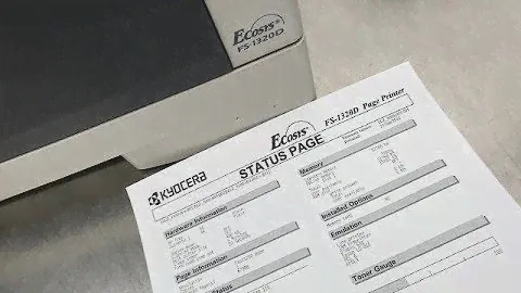 Print STATUS PAGE KYOCERA FS1320D