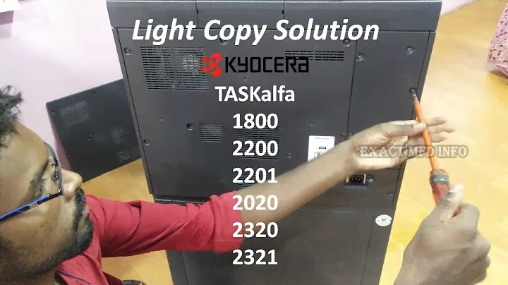 how to solve Light copy's in Kyocera machine,1800,2201,2020,2320,2321,3212i , dull print solution !